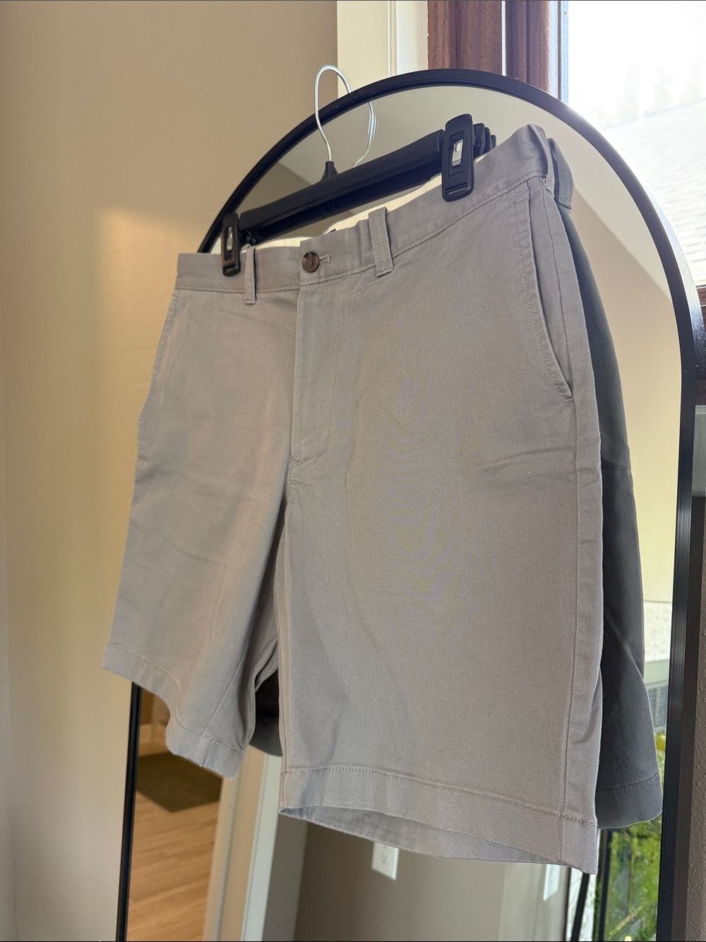 J. Crew Light Gray Flat Front Chino Shorts